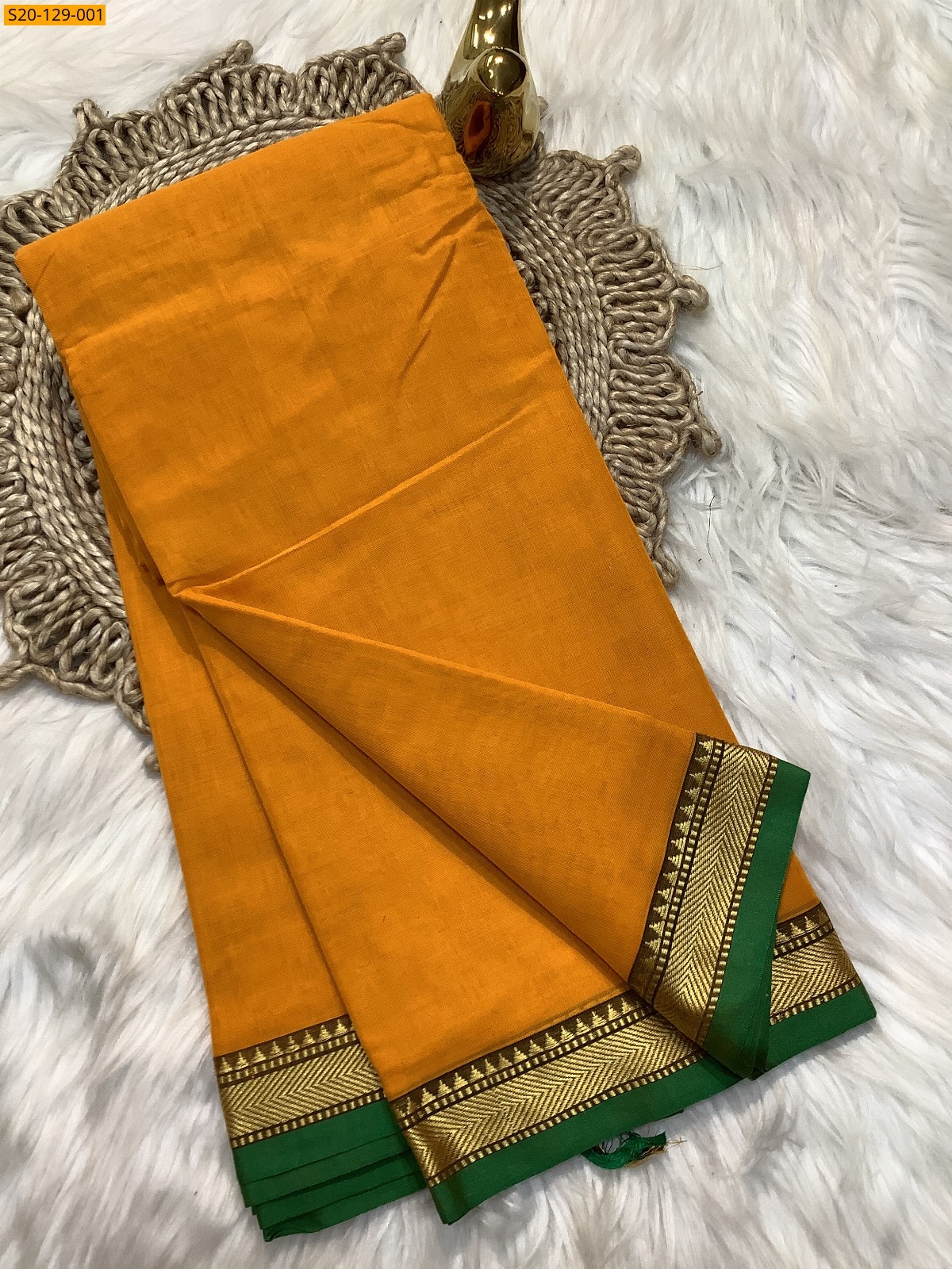 Narayanpet soft cotton sarees - Yellow