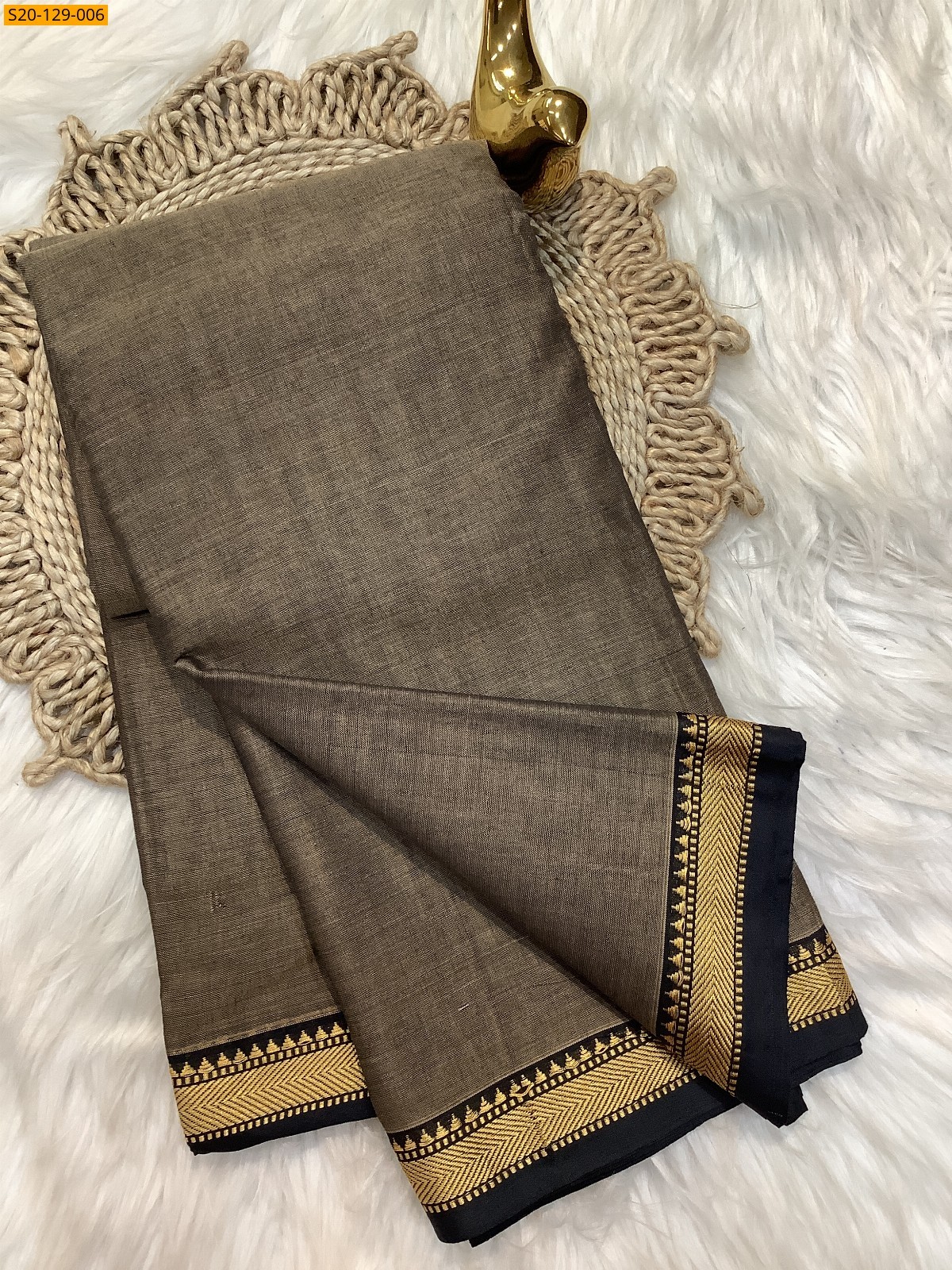 Narayanpet soft cotton sarees - Gray