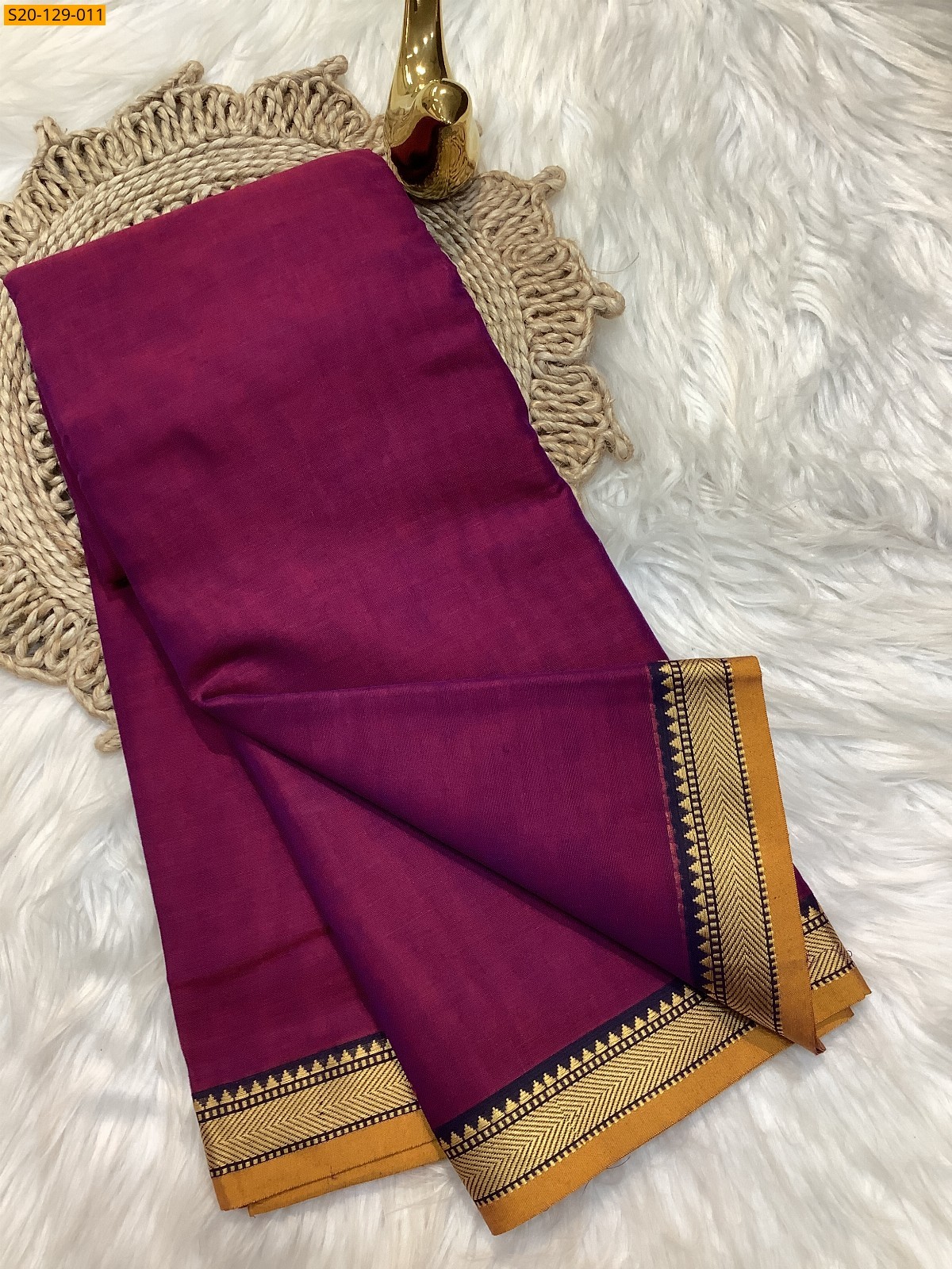 Narayanpet soft cotton sarees - Purple