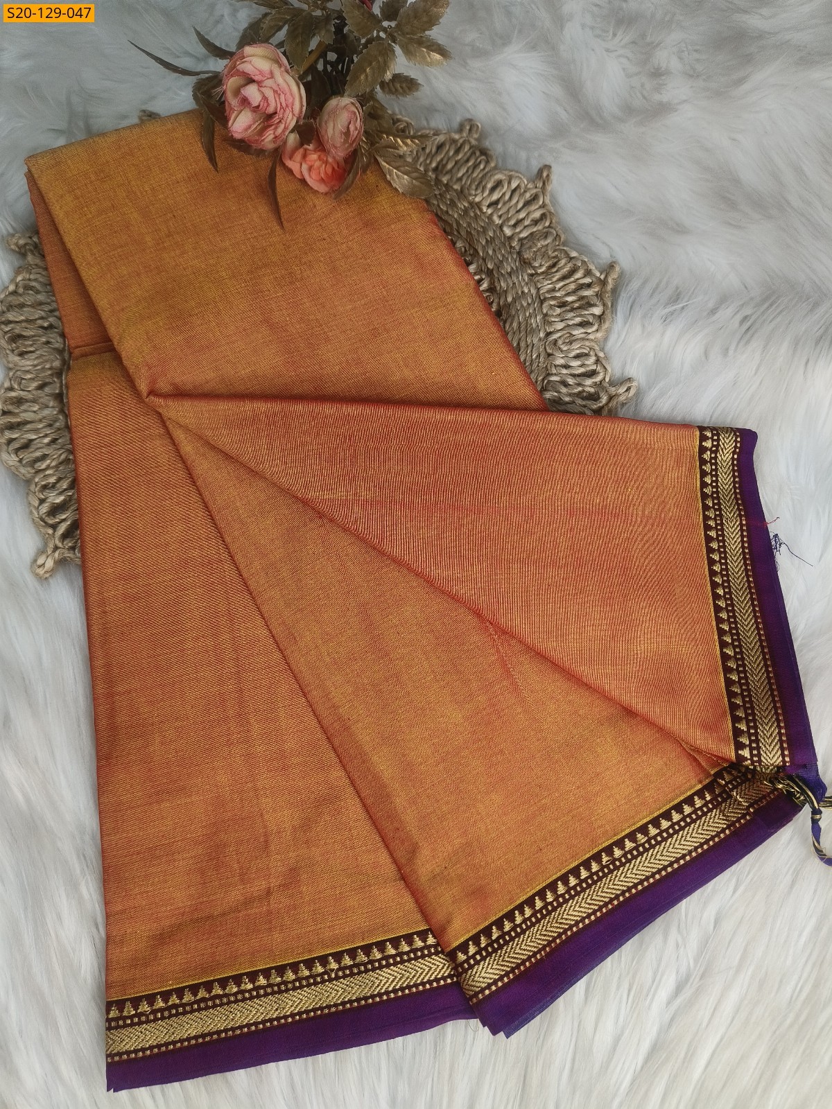 Mustard Yellow Narayanpet soft cotton sarees