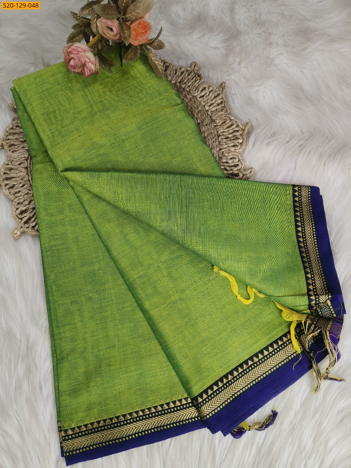 Green Narayanpet soft cotton sarees