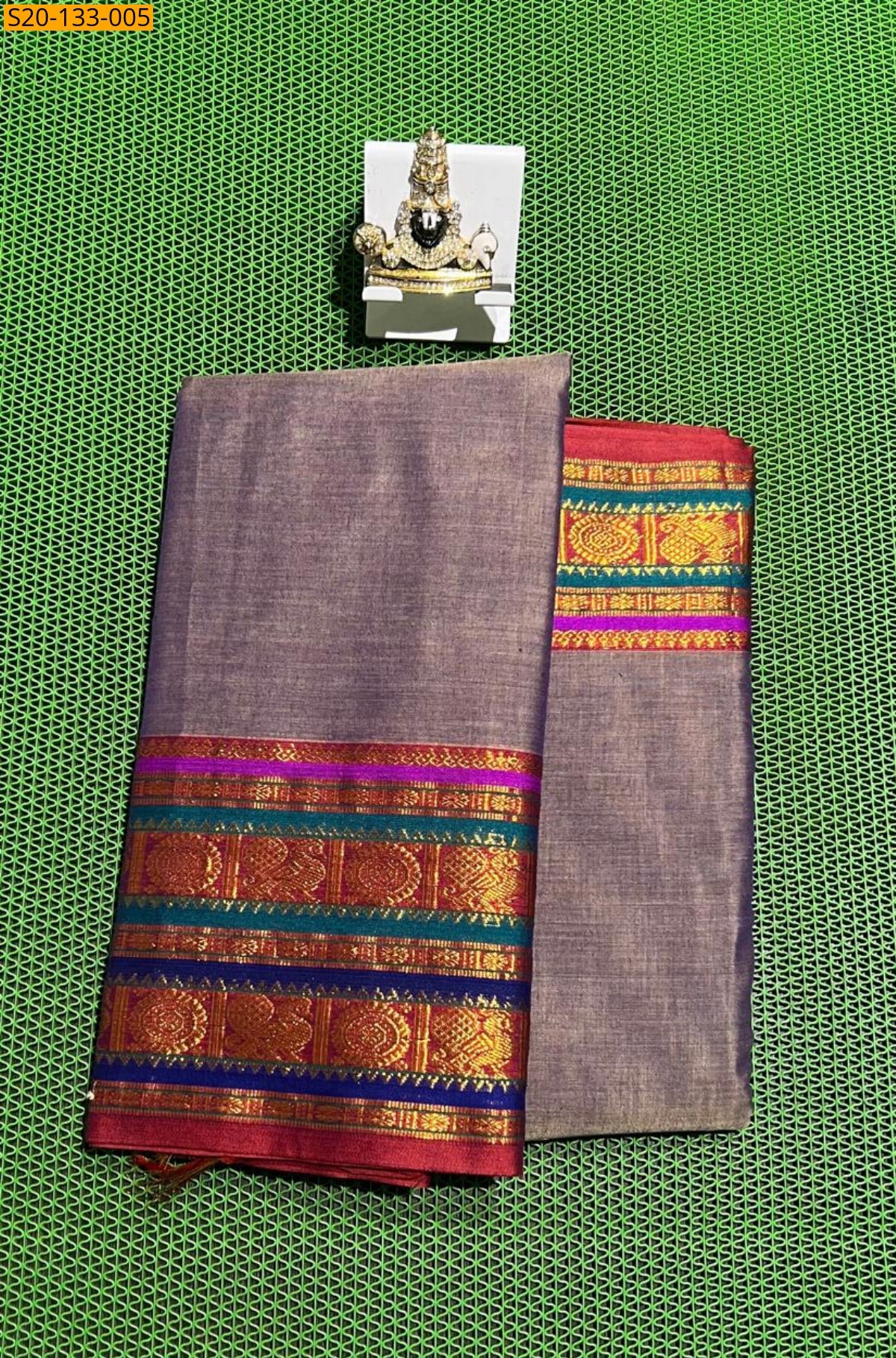 Purple Narayanpet soft Cotton Saree
