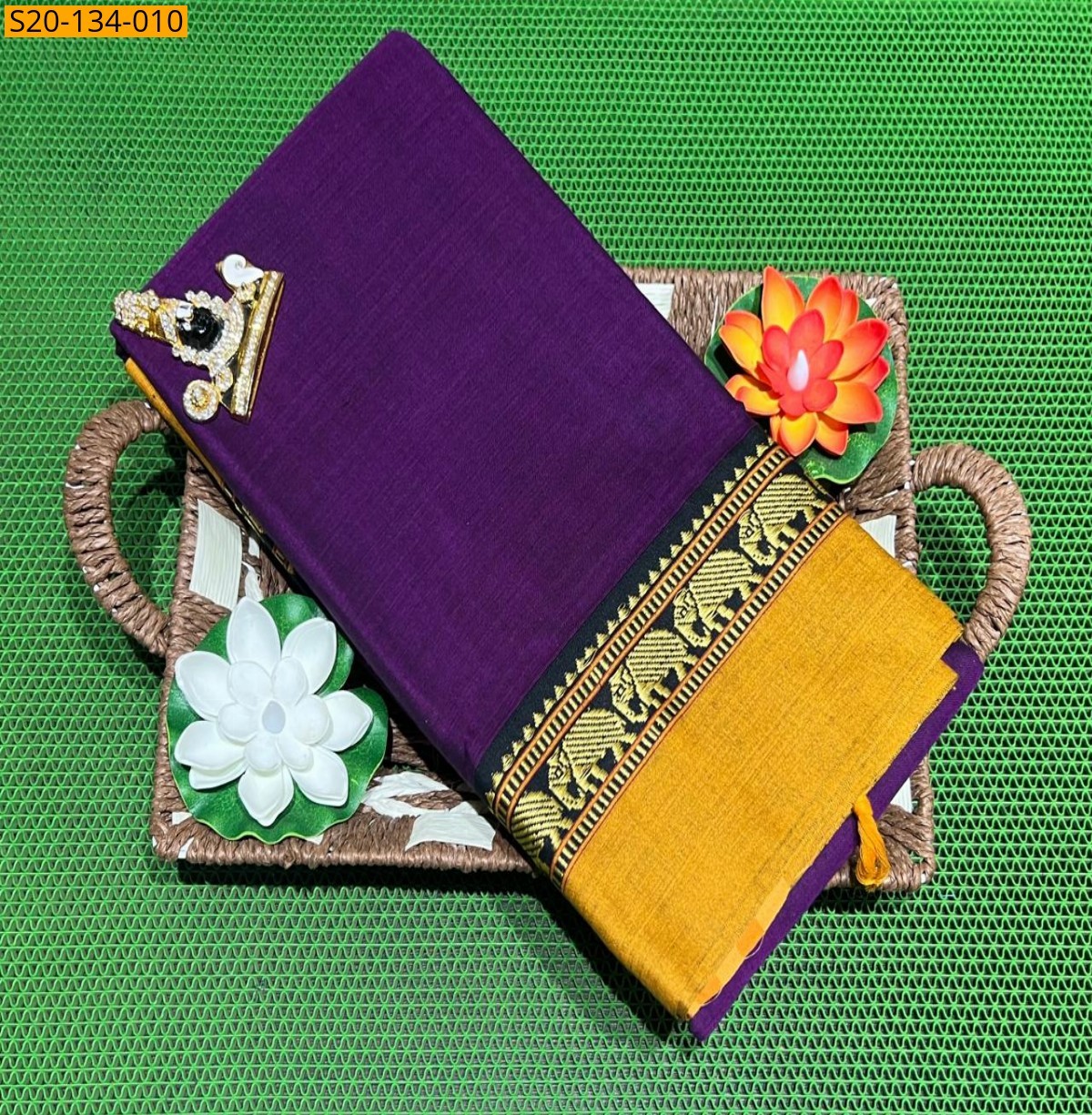 Violet Narayanpet soft cotton saree 
