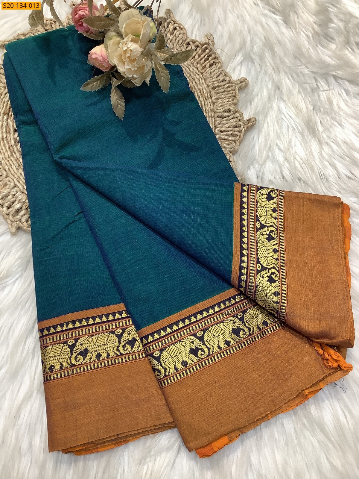 Blue Narayanpet soft cotton sarees