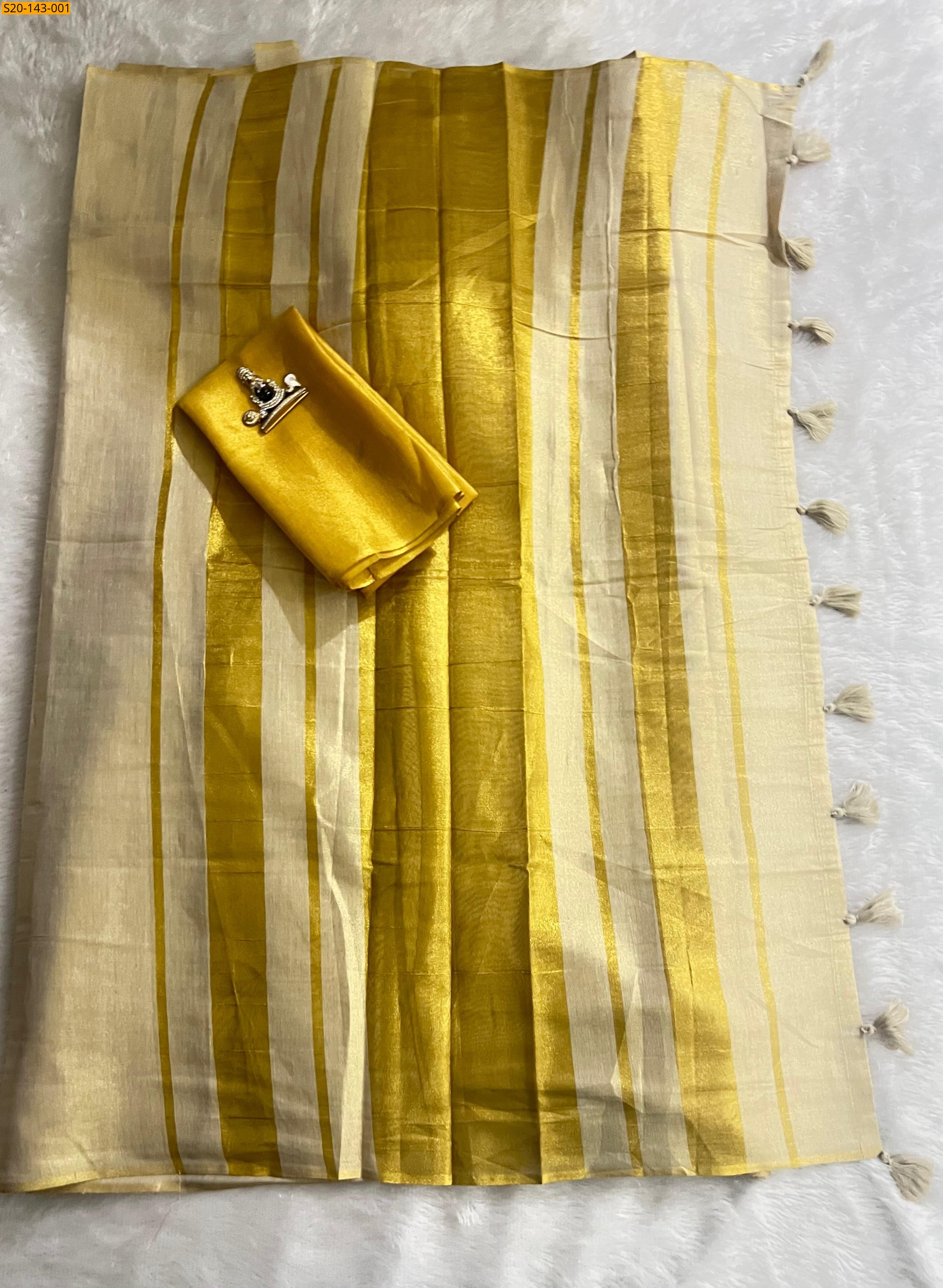 Sandal Kerala cotton tissue silk sarees