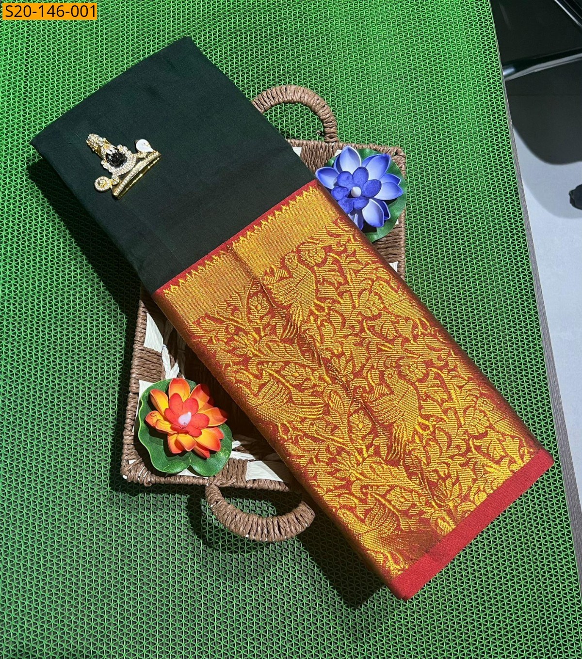 Black Traditional narayanpet  sarees