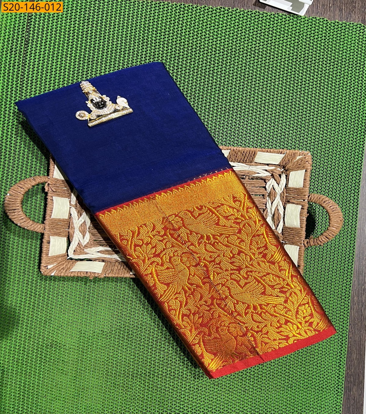 Navy Traditional narayanpet  sarees