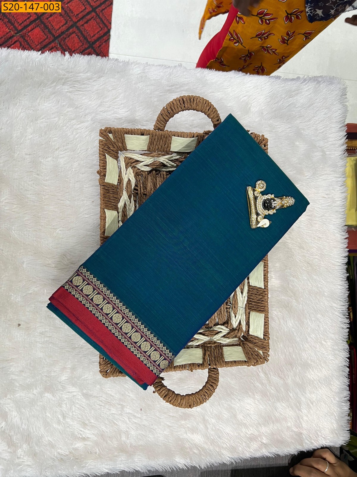 Bule Traditional narayanpet drapes saree