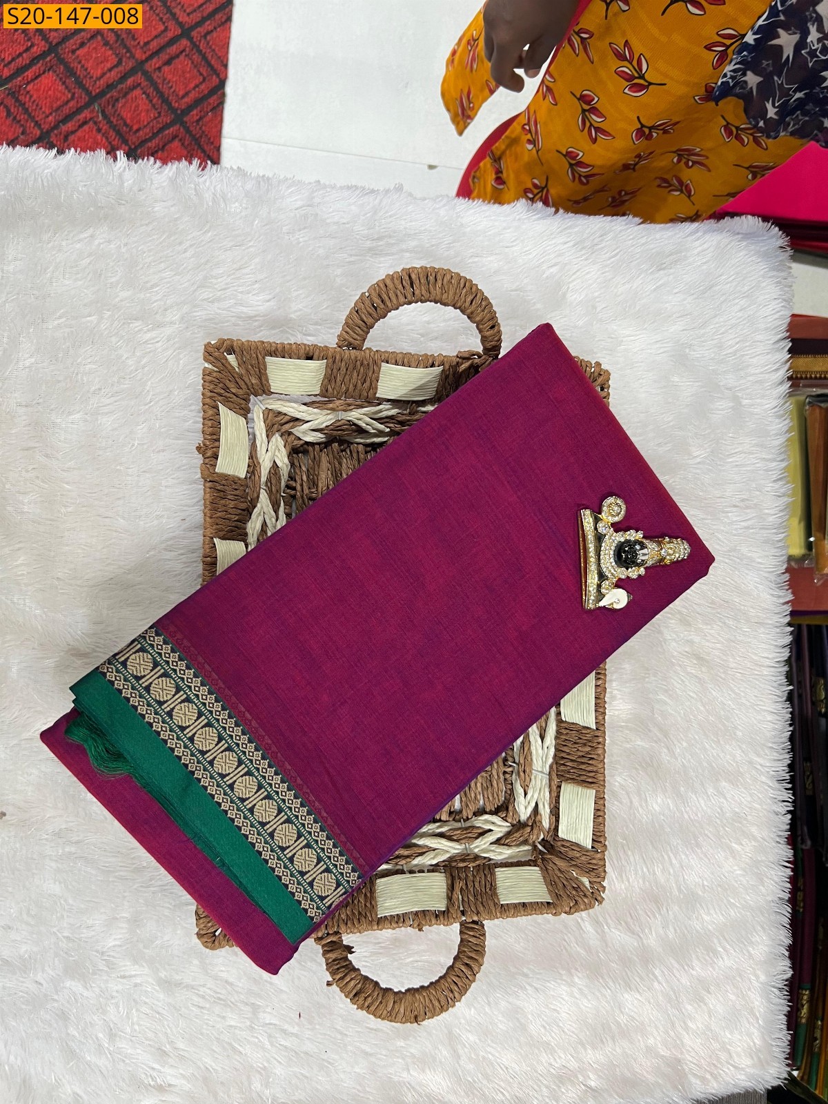 Pink Traditional narayanpet drapes saree