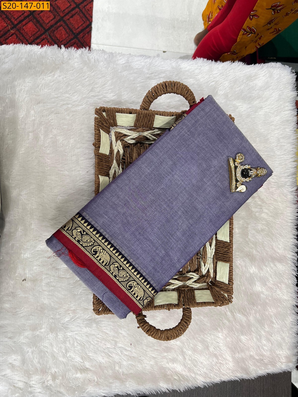 Gray Traditional narayanpet drapes saree