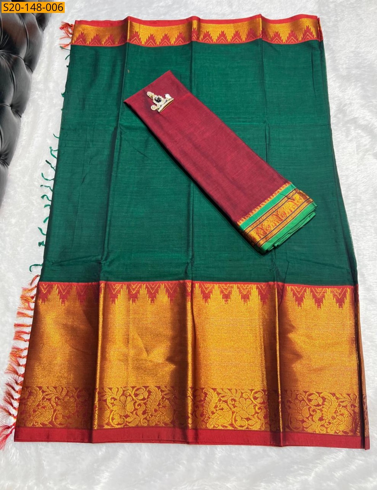 Pink Traditional handwoven narayanpet Half saree
