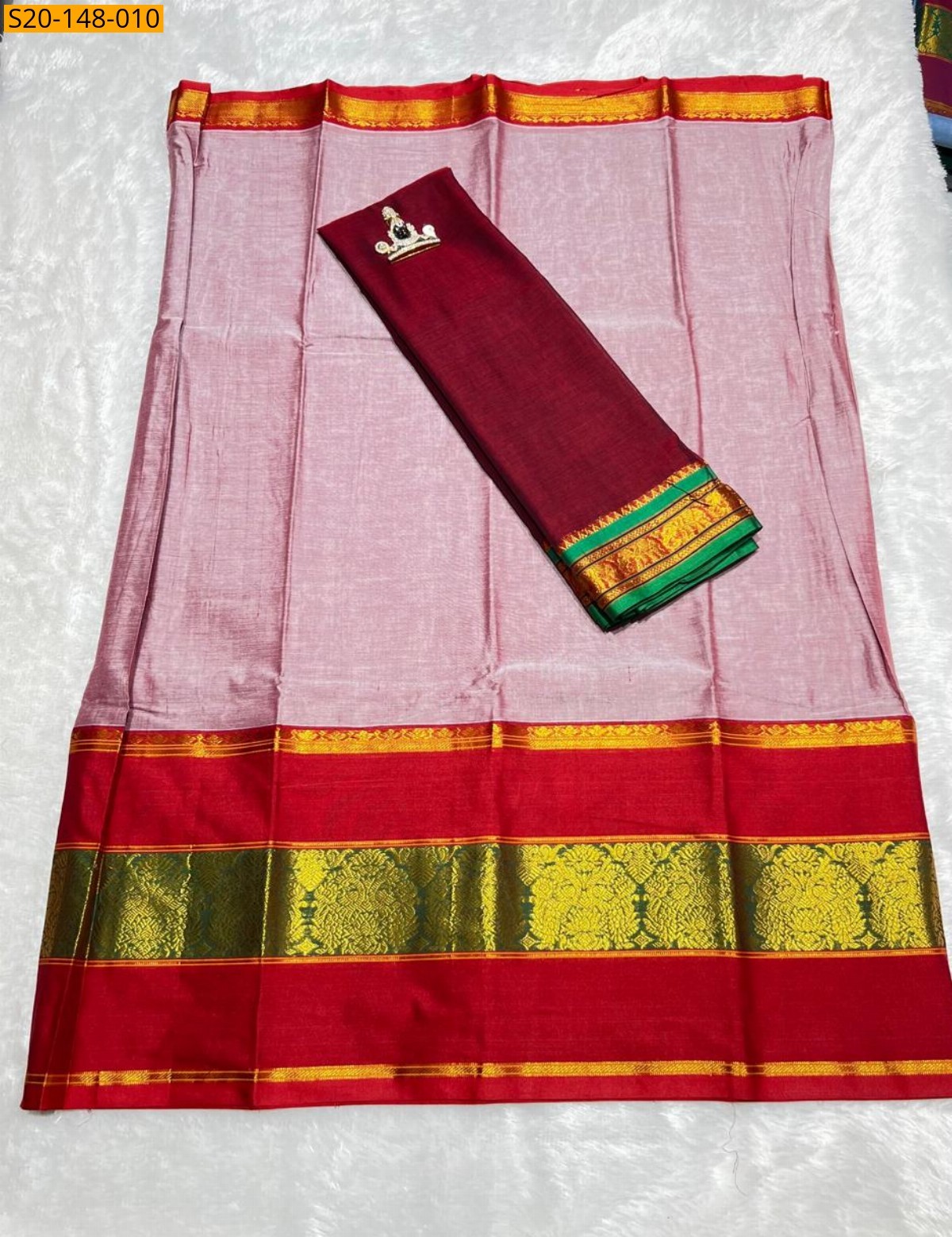 Blue Traditional handwoven narayanpet Half saree