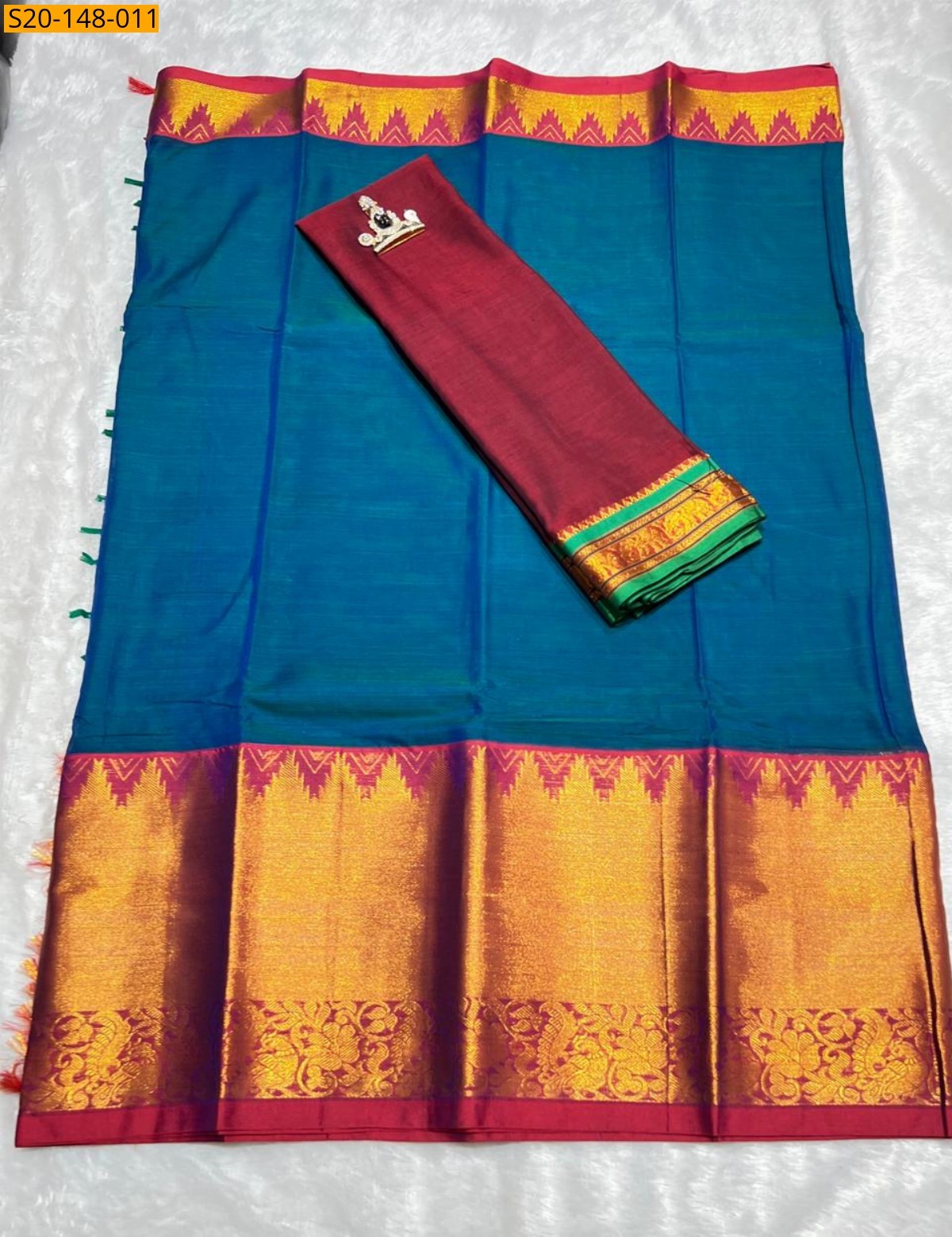 Mustard Traditional handwoven narayanpet Half saree