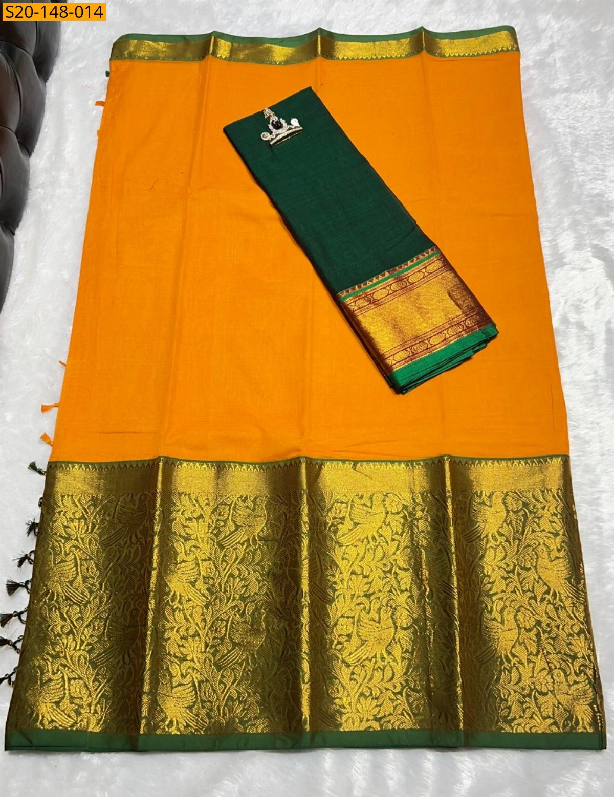 Purple Traditional handwoven narayanpet Half saree