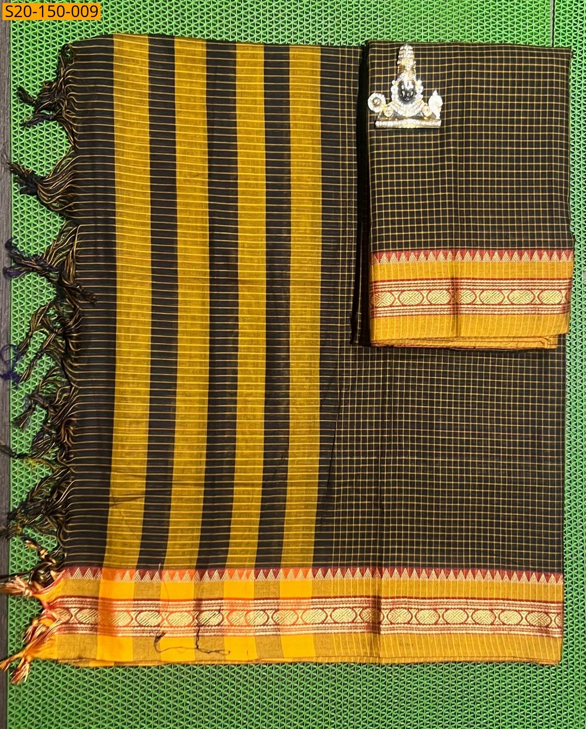 Mustard Traditional handwoven narayanpet Material