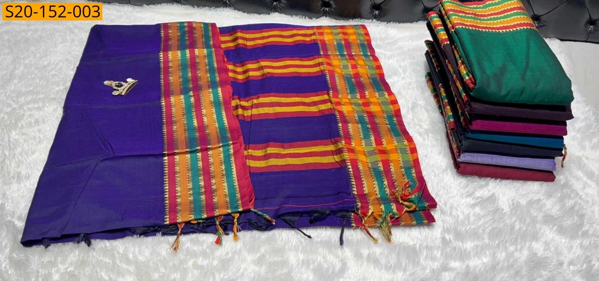 Violet Traditional narayanpet drapes saree