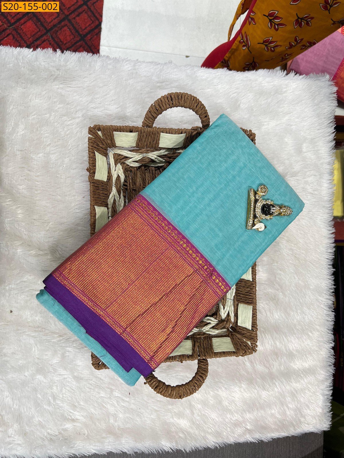 Blue Traditional narayanpet drapes  sarees