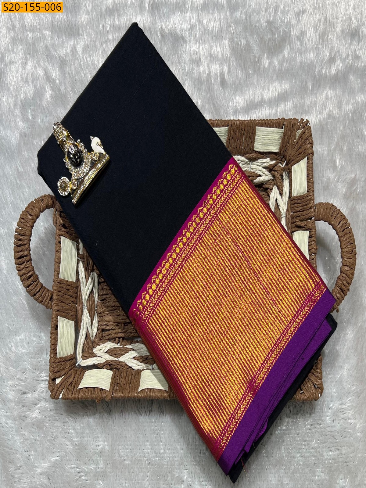Navy blue Traditional narayanpet drapes  sarees