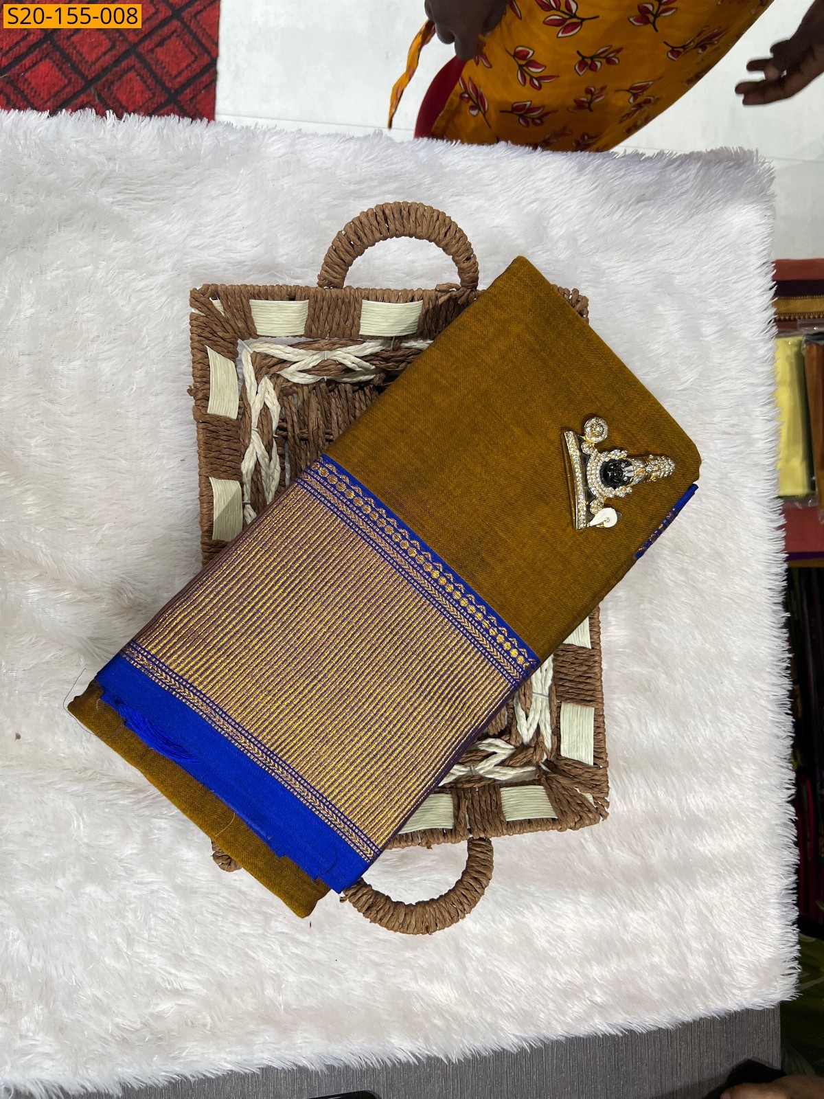 Mustard Traditional narayanpet drapes  sarees