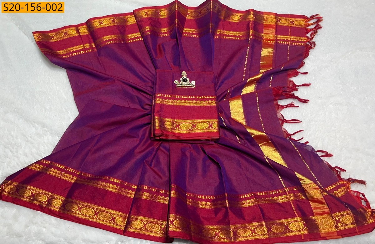 Violet Traditional handwoven narayanpet material