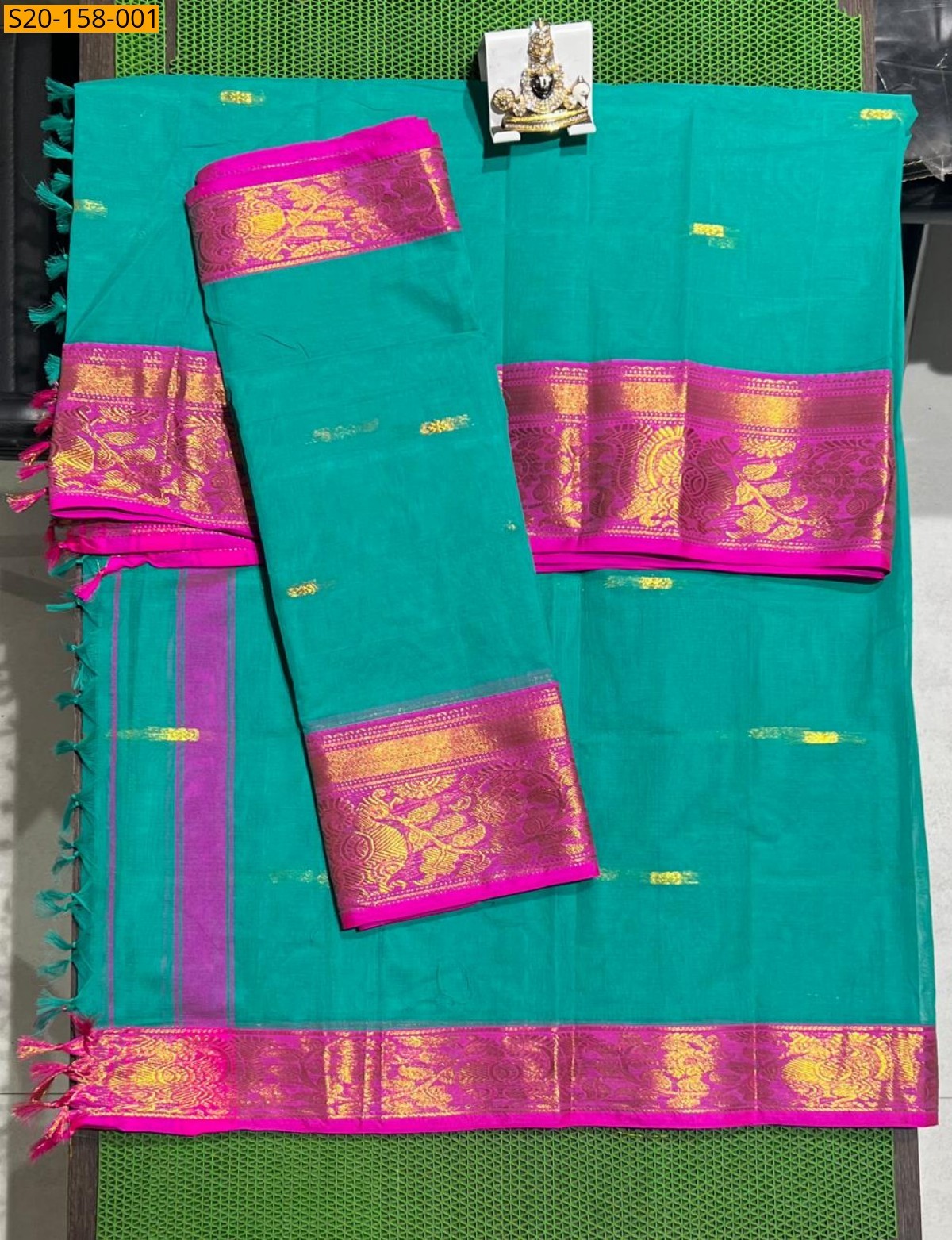 Rama Blue Kanchi cotton dress material