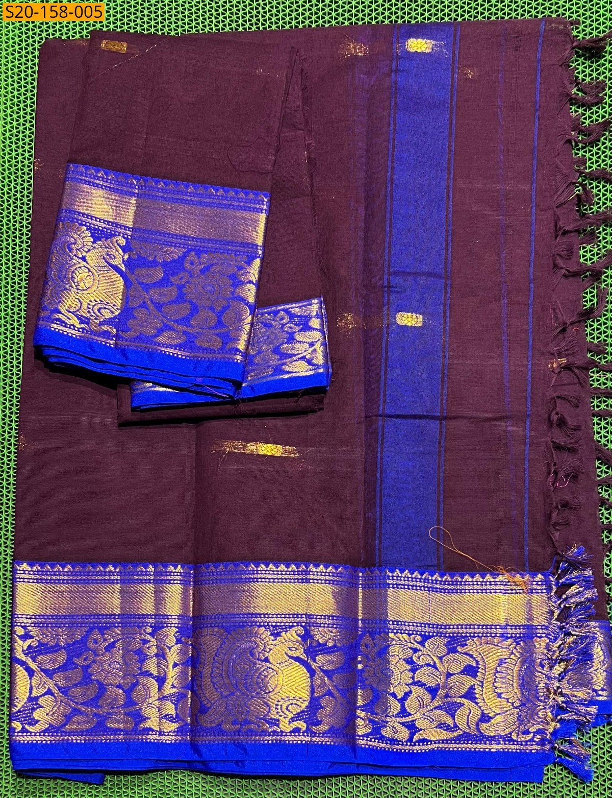 Purple Kanchi cotton dress material