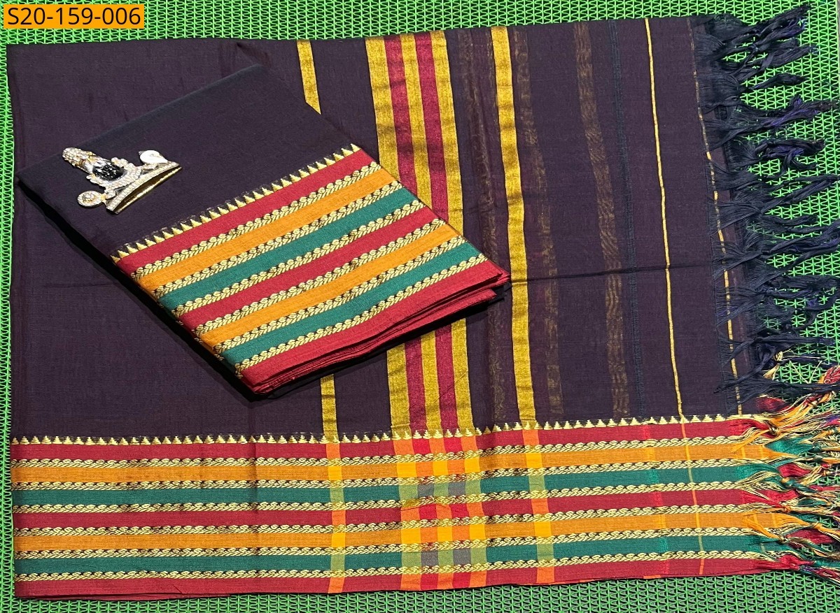 Purple Traditional handwoven narayanpet  material