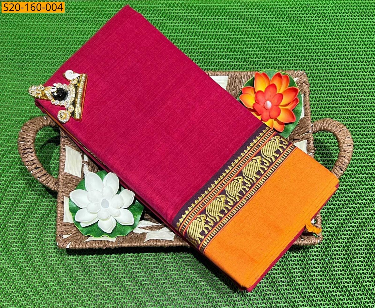 Pink Narayanpet saree