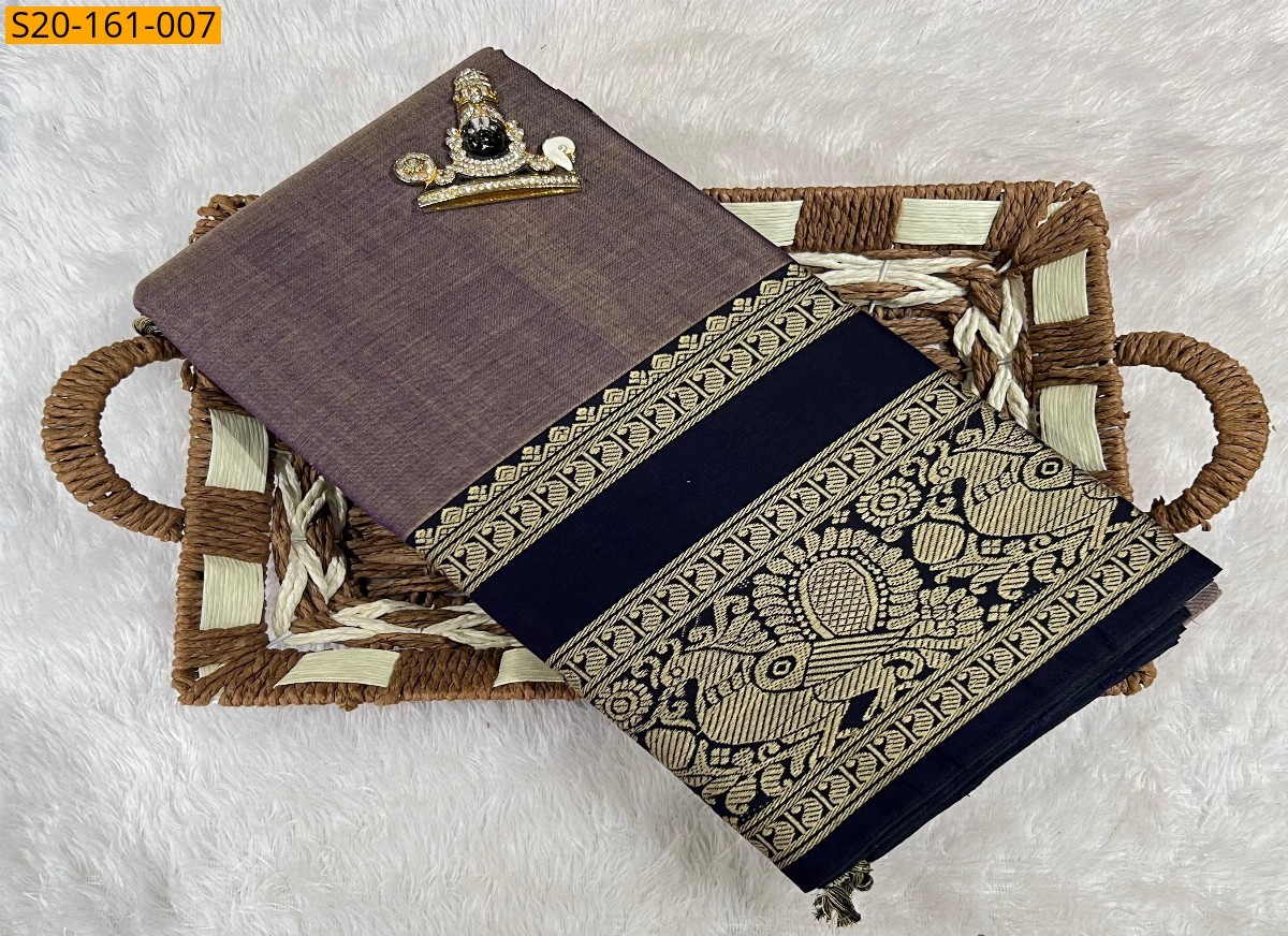 Purple Traditional narayanpet drapes Sarees