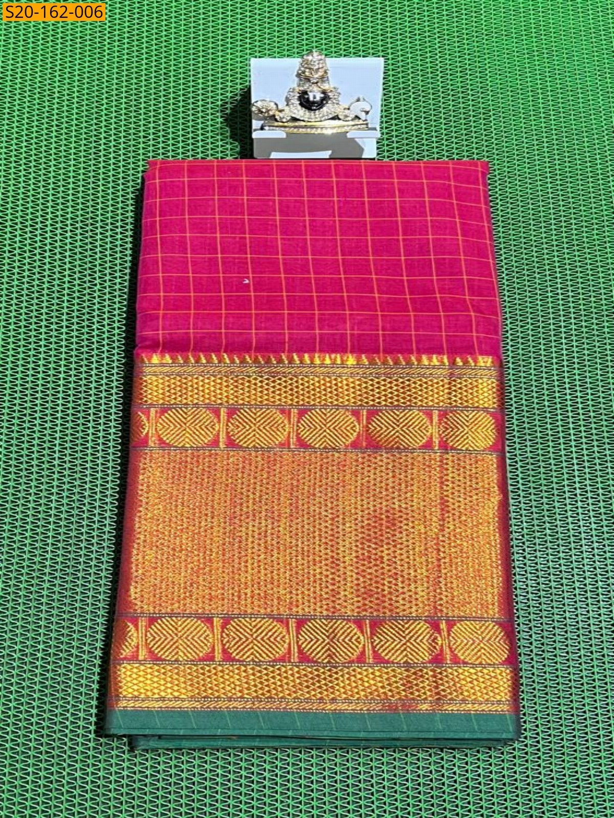 Pink Traditional narayanpet drapes Saree