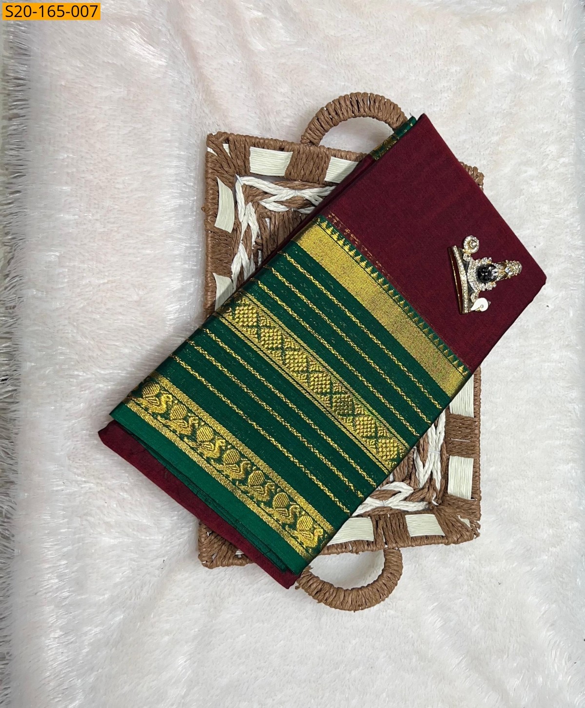 Gray Traditional narayanpet drapes saree