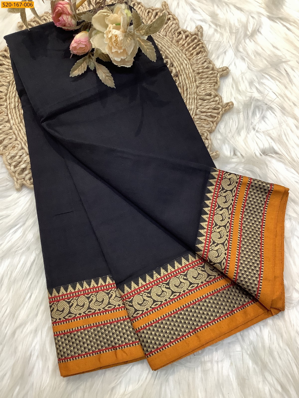 Black Narayanpet saree