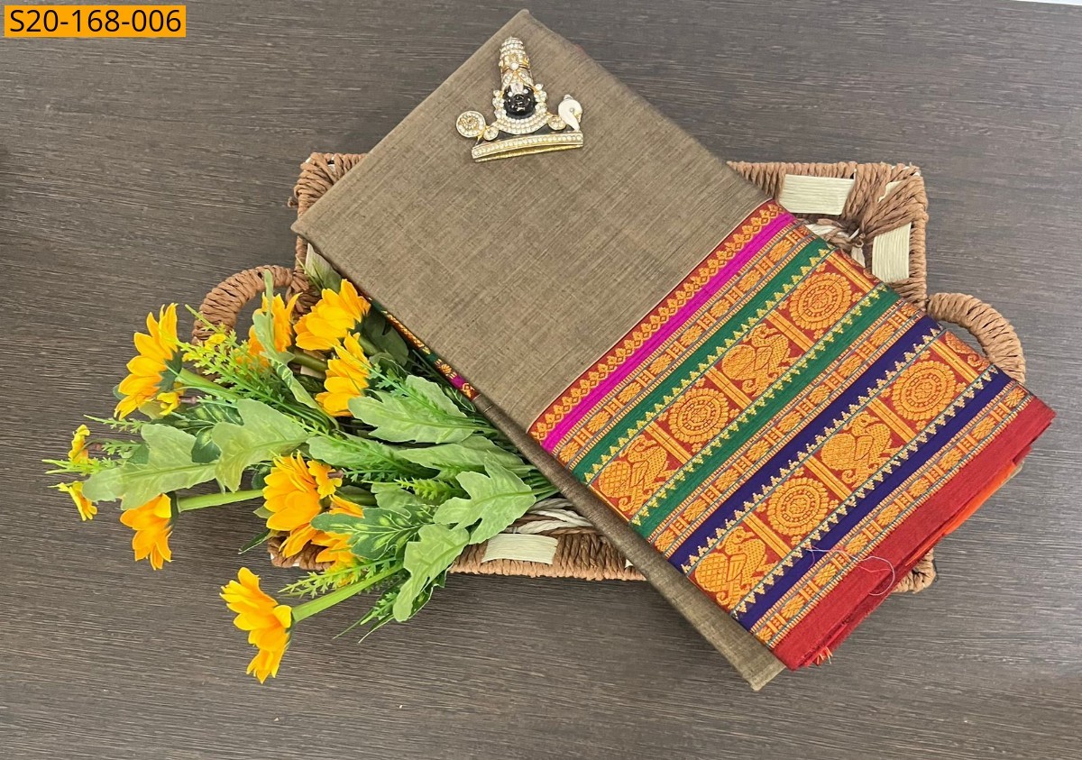 Gray Pure Narayanpet saree