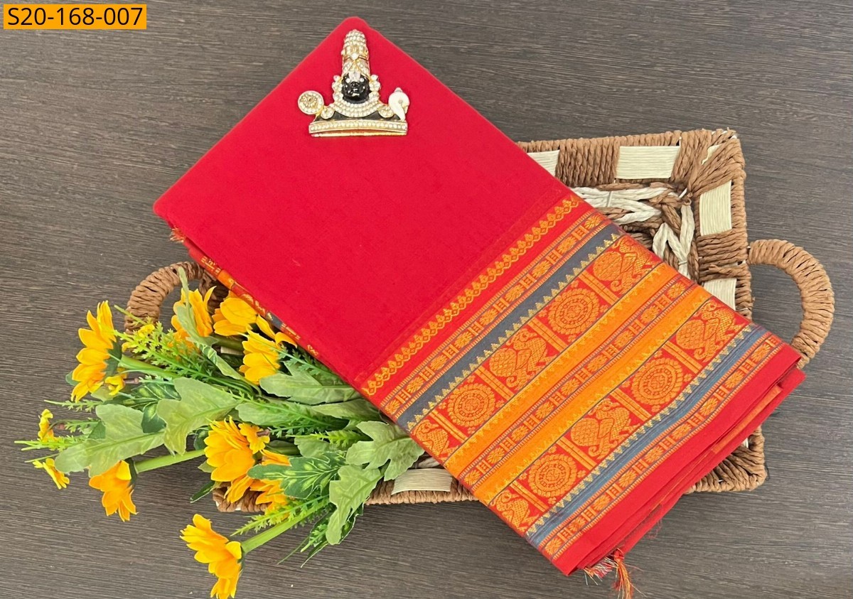 Red Pure Narayanpet saree