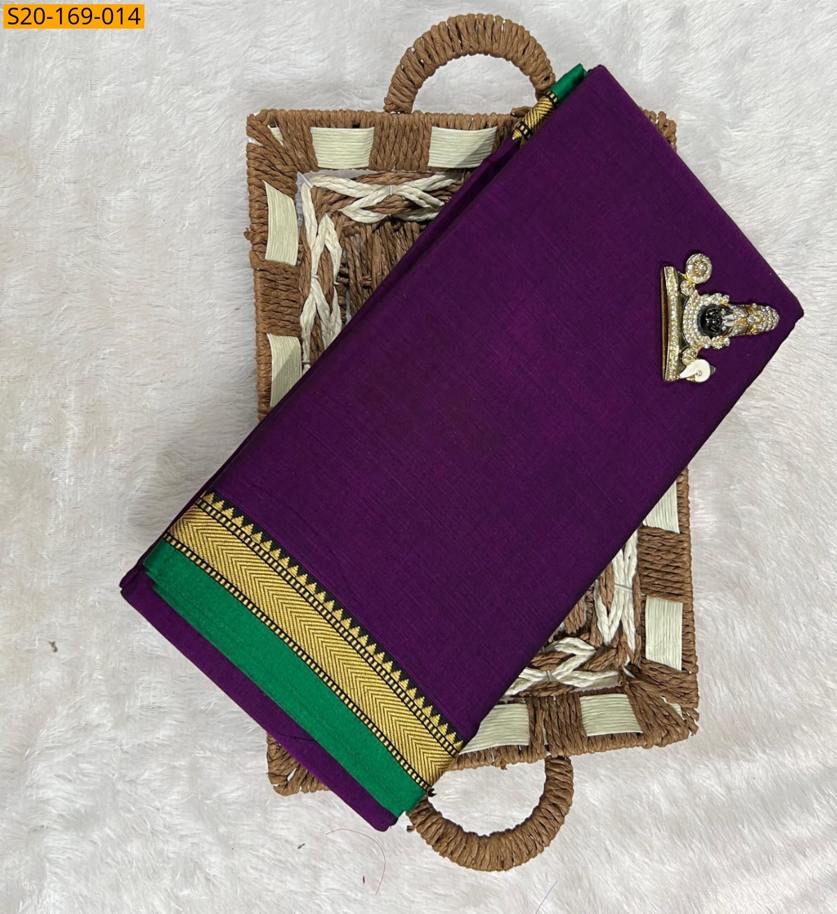 Wine Narayanpet mercerized cotton saree