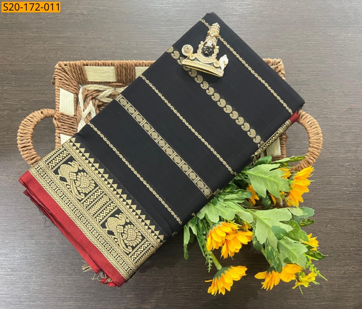 Black Pure Narayanpet saree