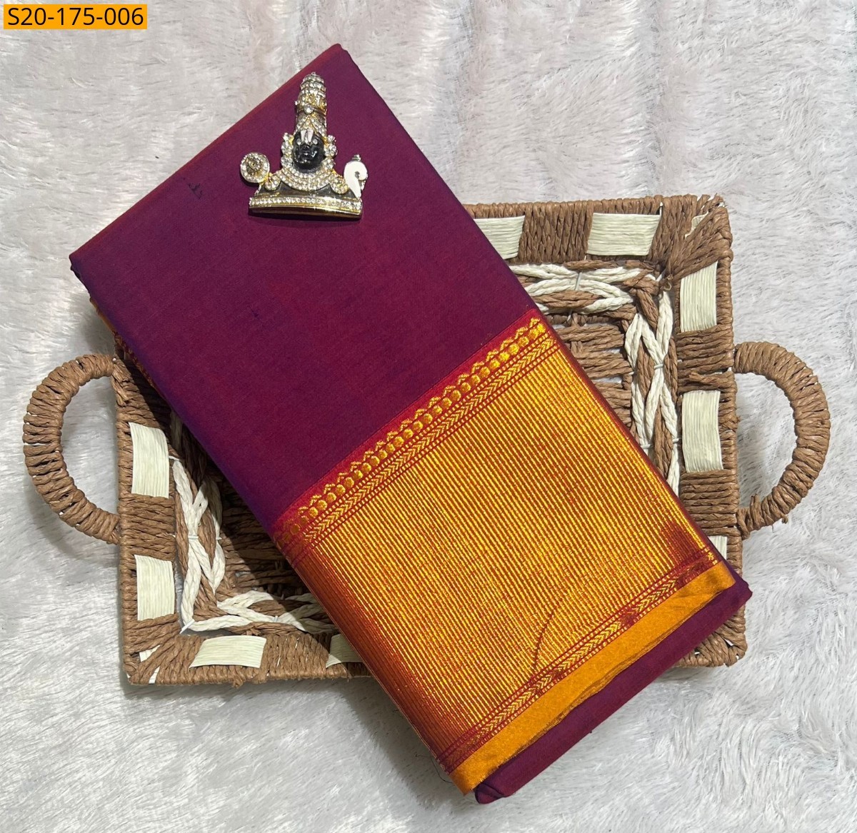 Pink Pure Mercerised Cotton saree