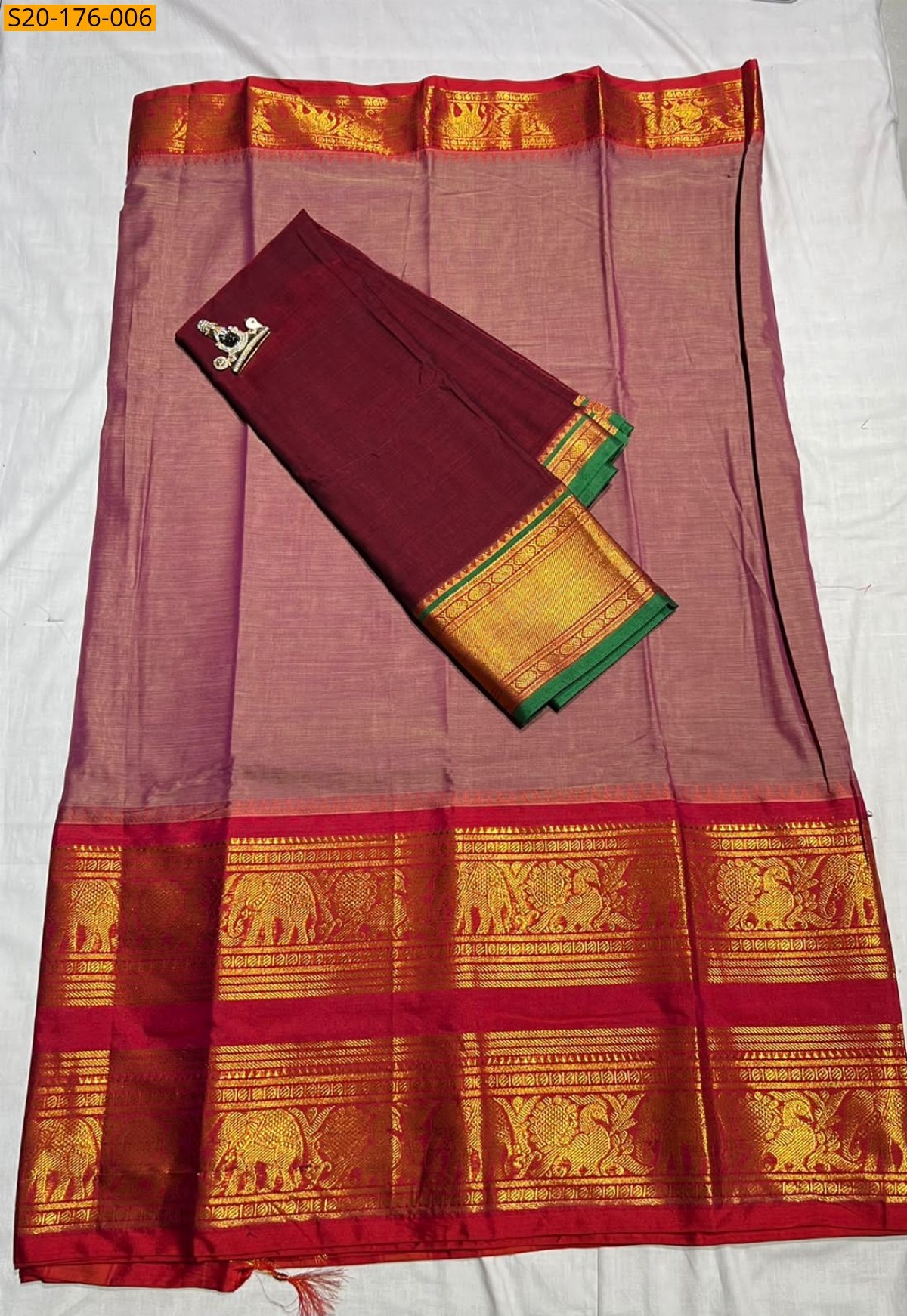 Pink Pure Mercerised Cotton Lehangas