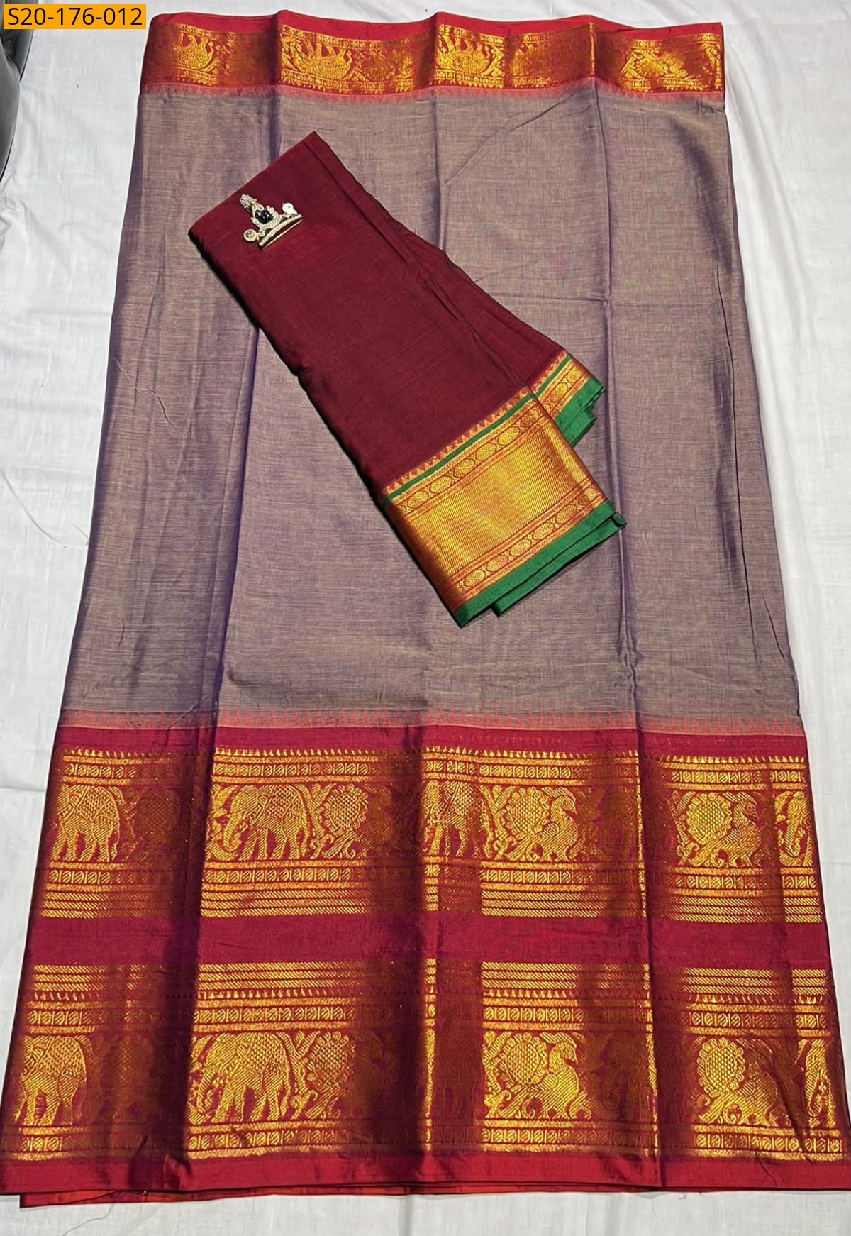 Lavendar Pure Mercerised Cotton Lehangas