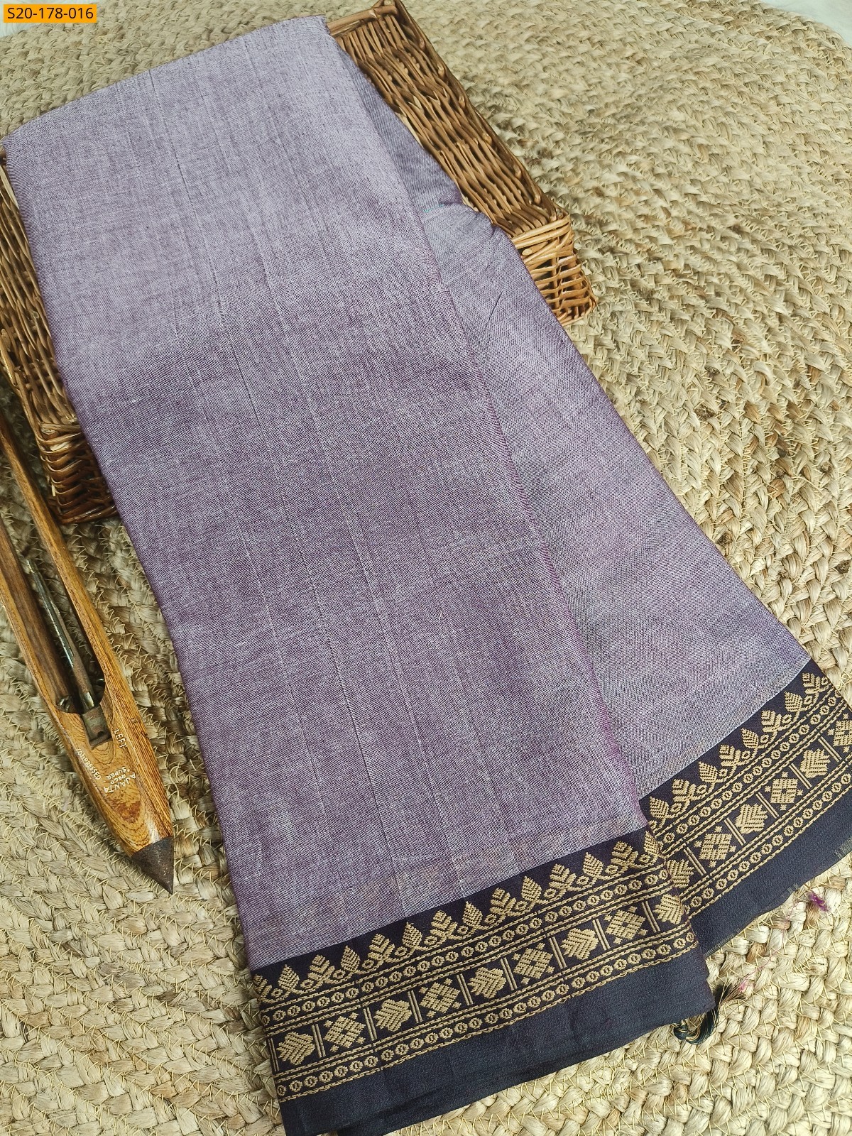 Light Lavender Pure Narayanpet saree