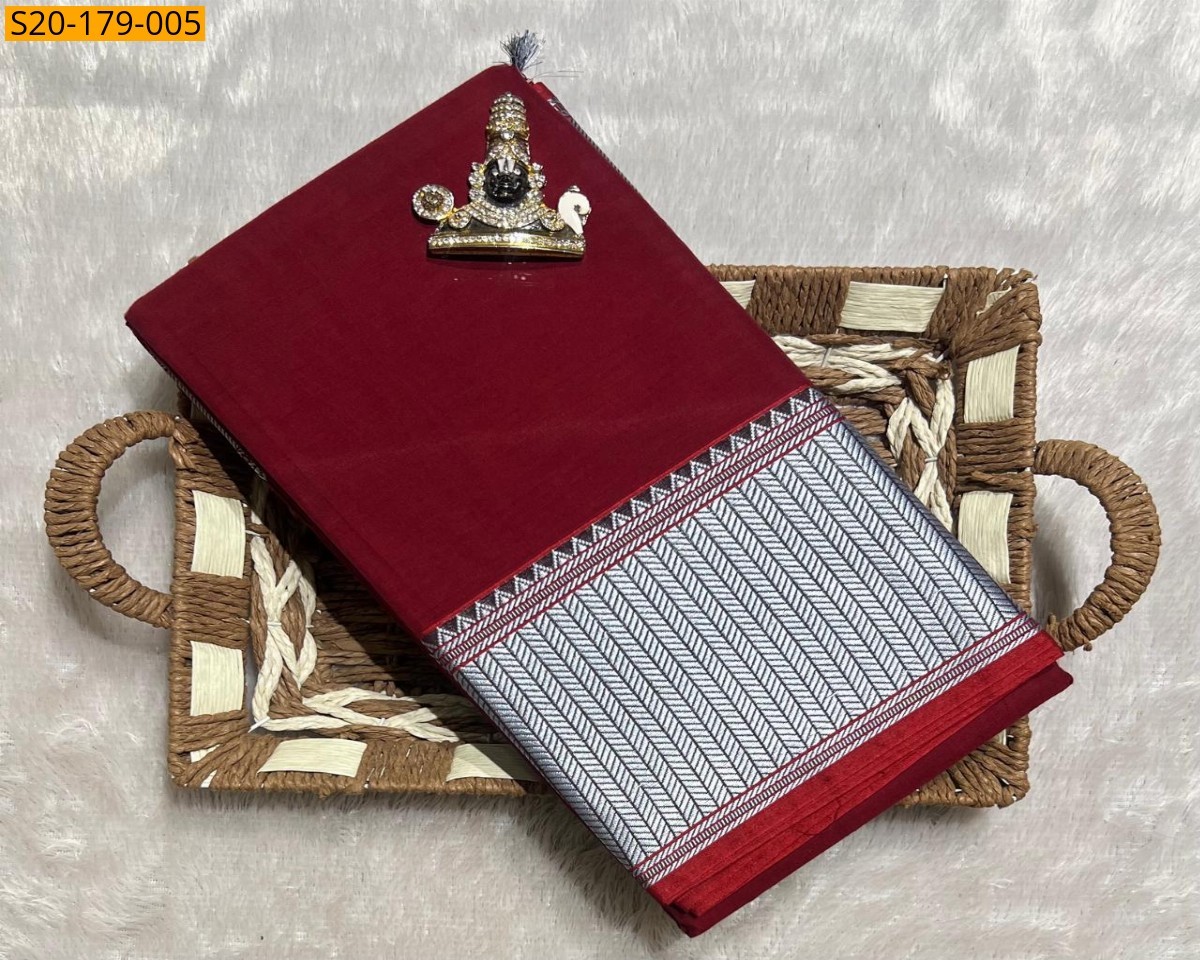 Red Traditional Narayanpet Saree