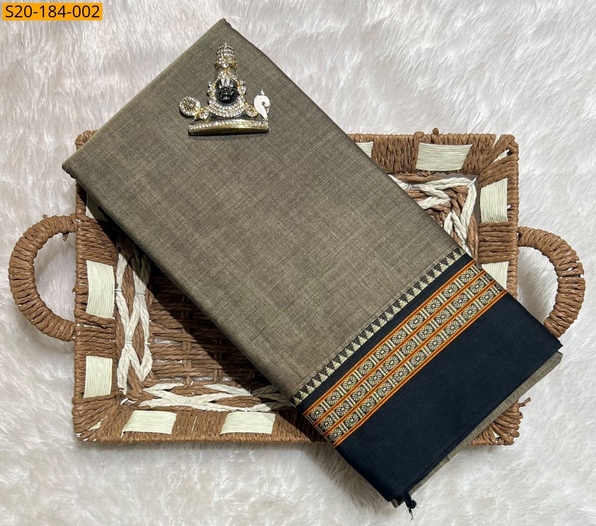 Grey Fancy Traditional Narayanpet Saree