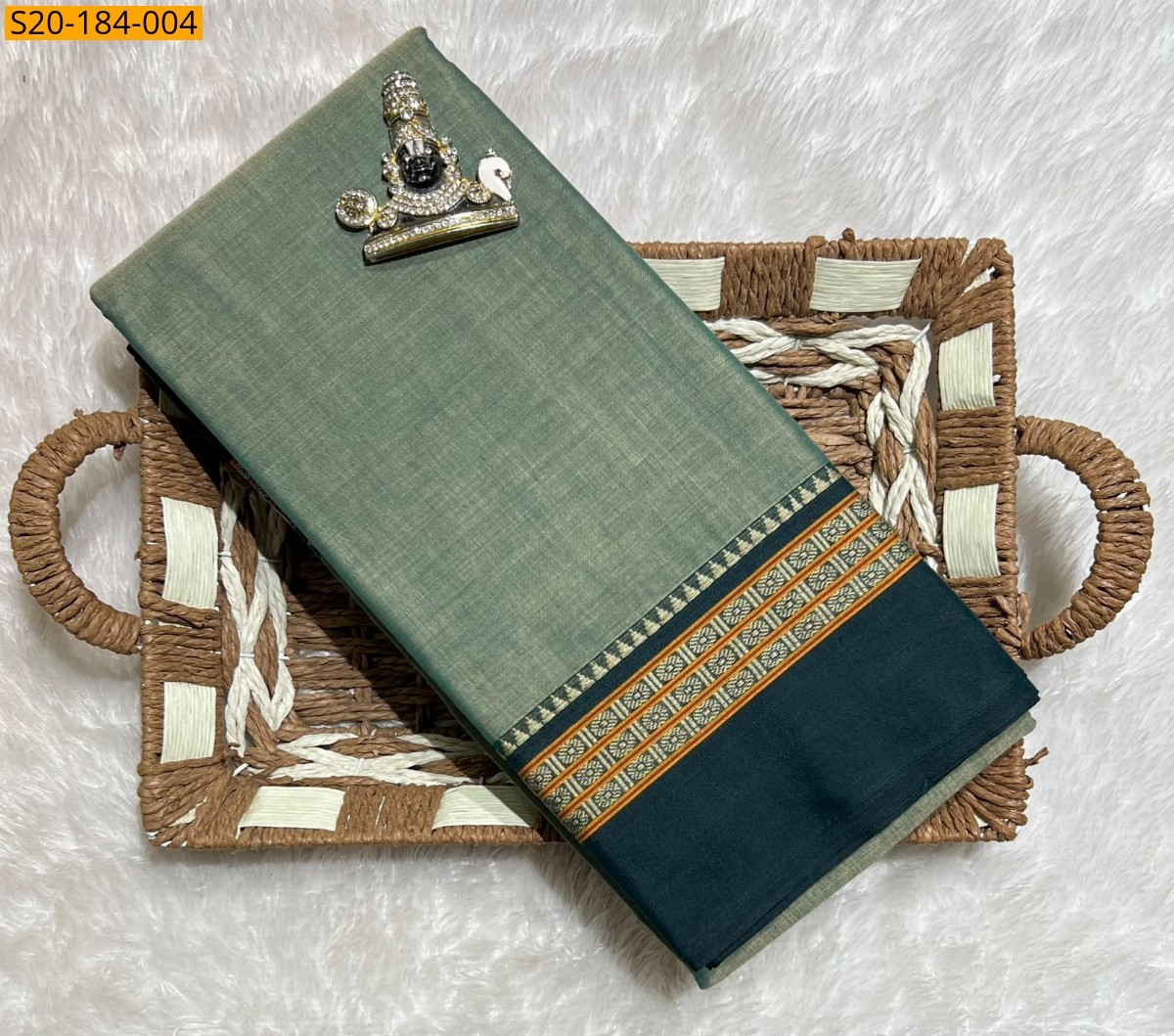 Green Fancy Traditional Narayanpet Saree