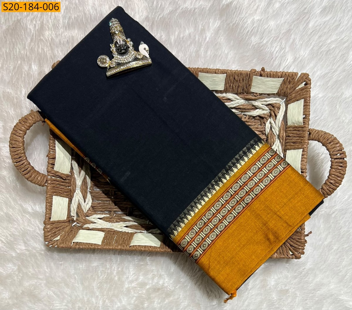Black Fancy Traditional Narayanpet Saree