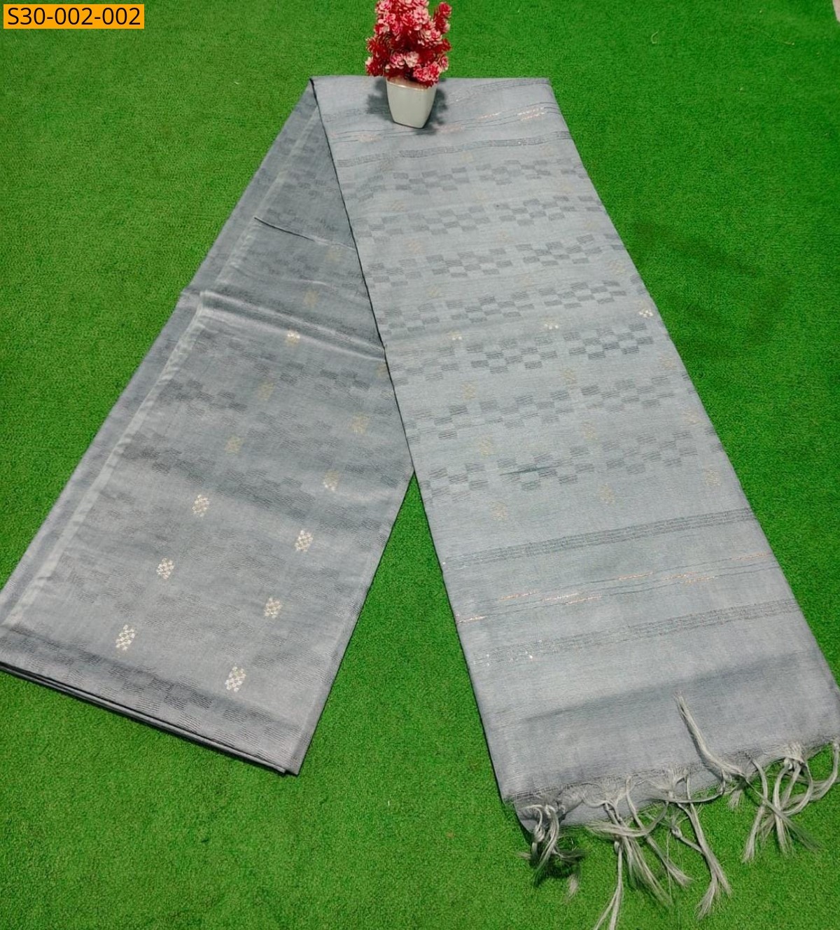 Silver Fancy kota viscose tissue silk sarees