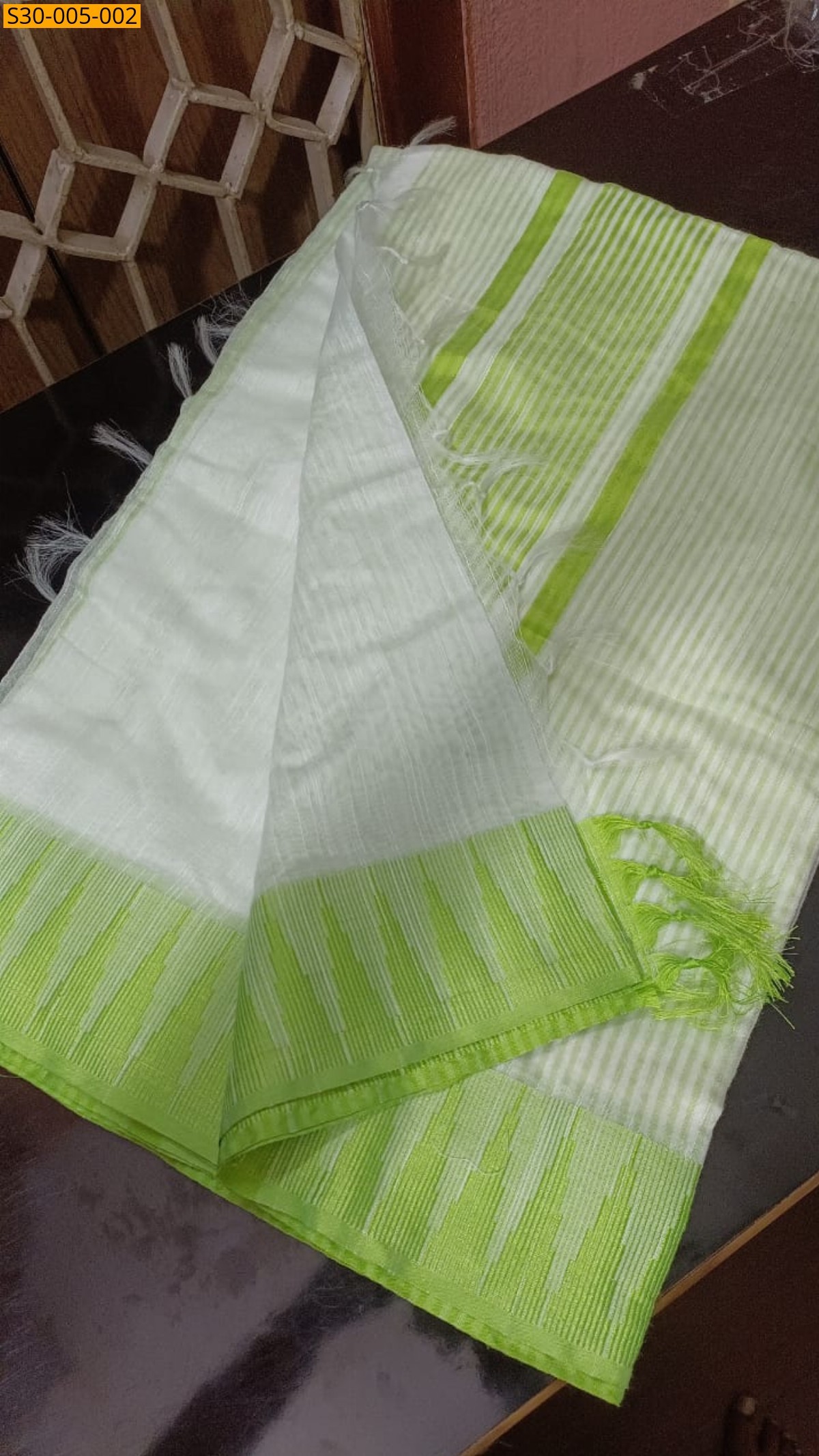 White Fancy Kota slub sarees