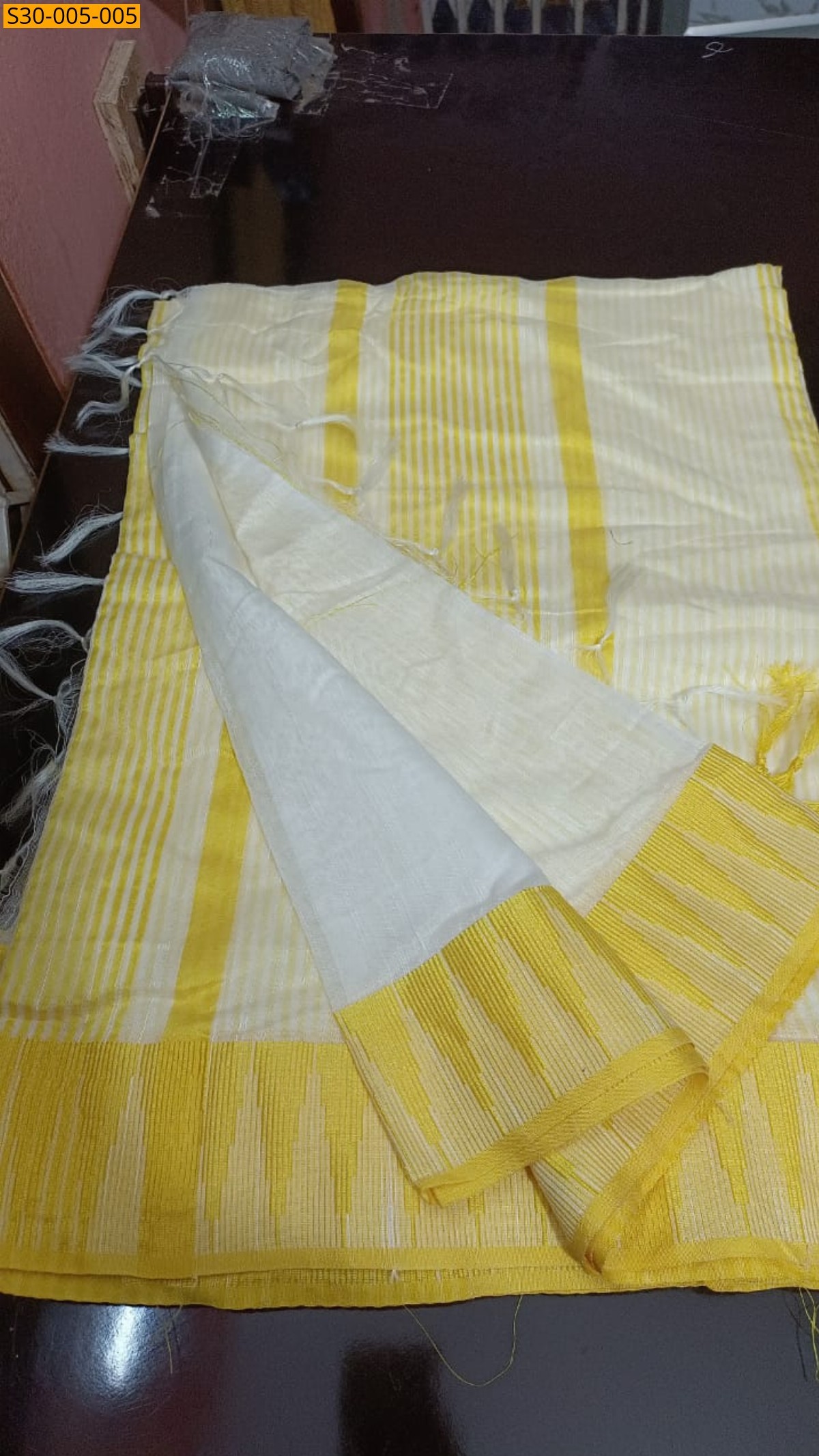 White Fancy Kota slub sarees