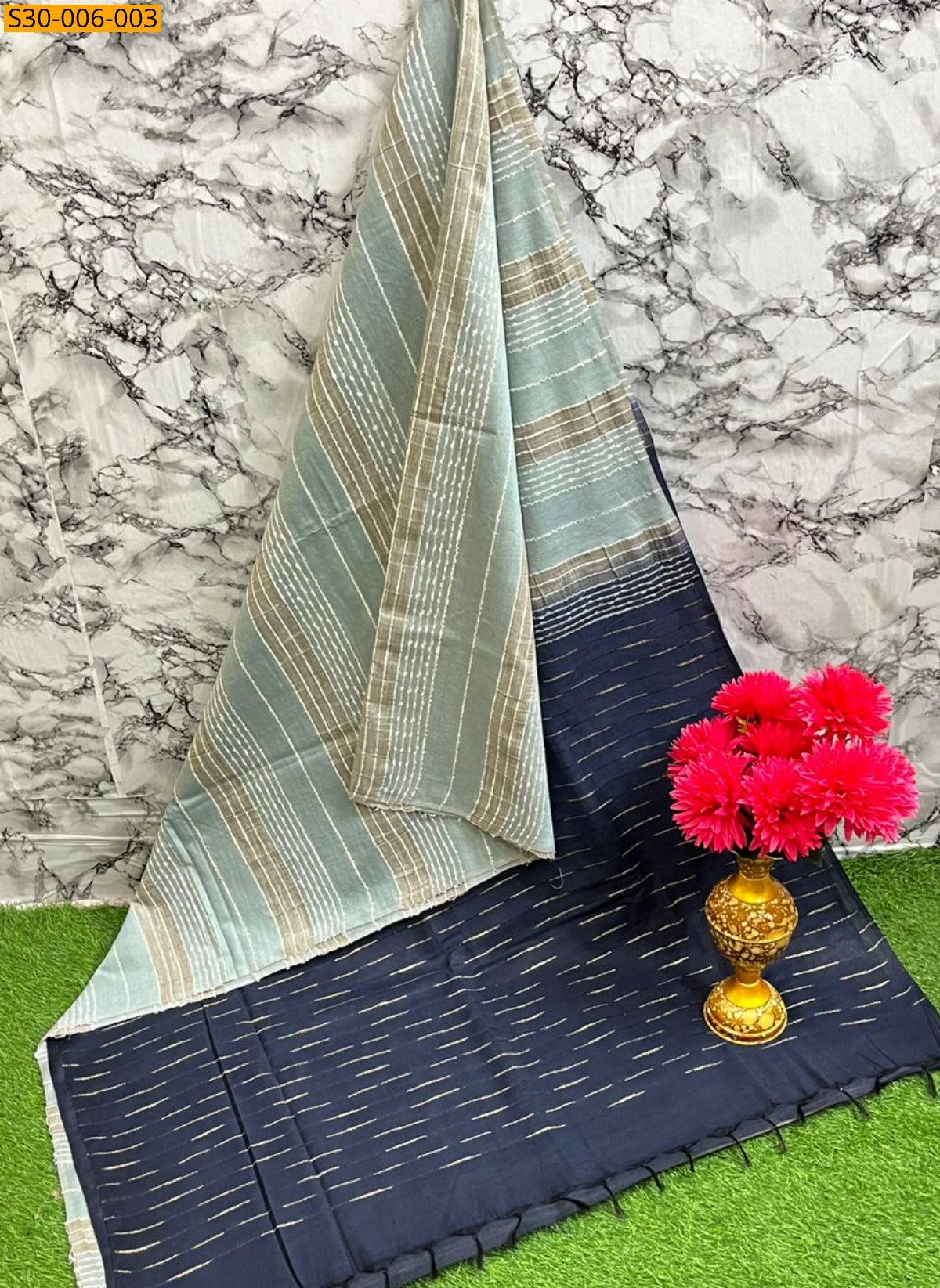 Cream Kota Viscose Silk Sarees