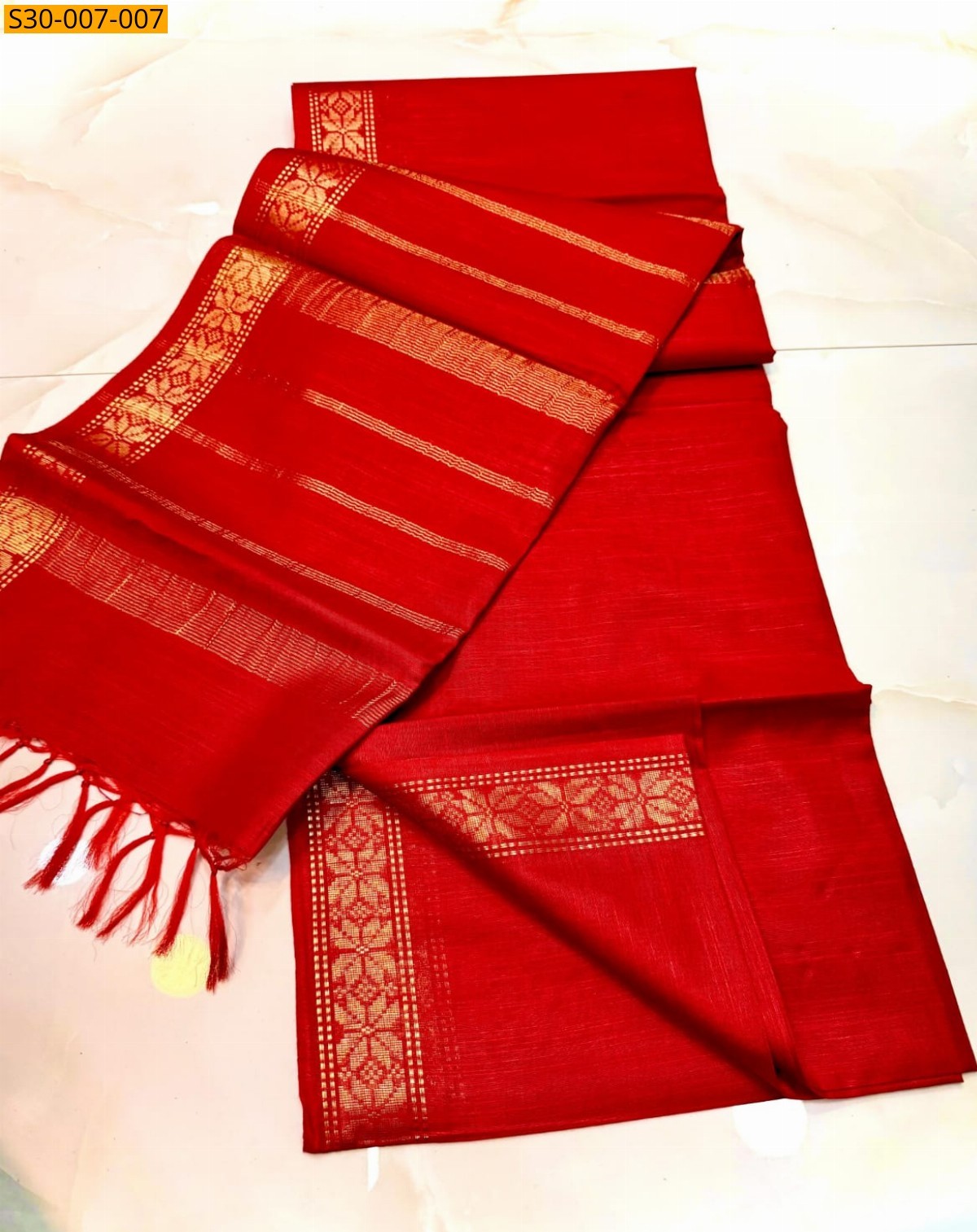 Red Kota silk saree