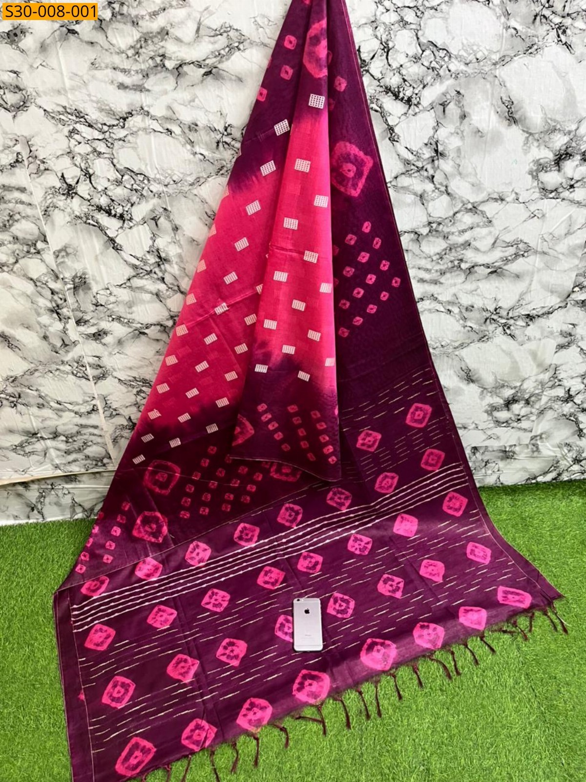 Pink Kota viscose silk Saree